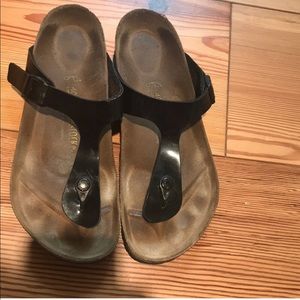 Black  patent leather BIRKENSTOCKS
